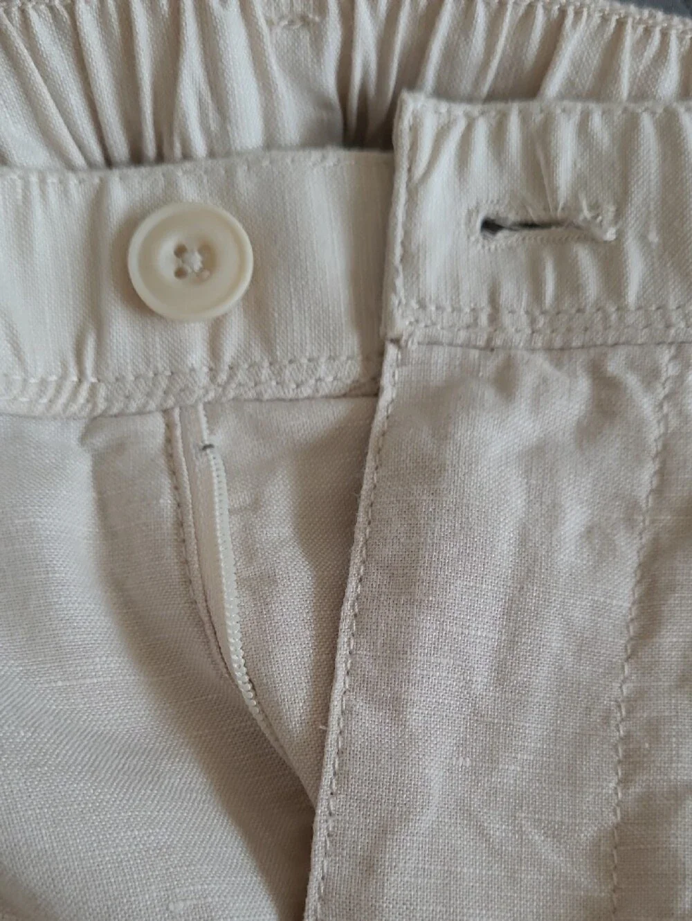 Uniqlo Men's Light Beige Linen Blend Pants